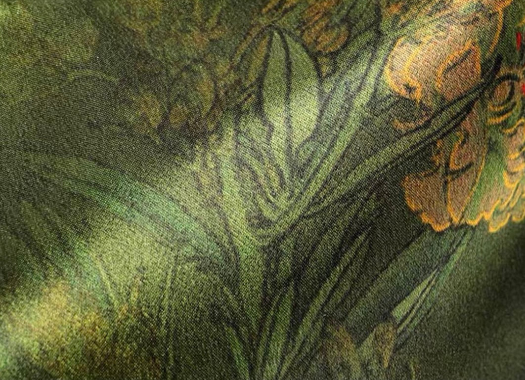 Emerald Peony Silk Handbag – Chinese Premium Silk Gift