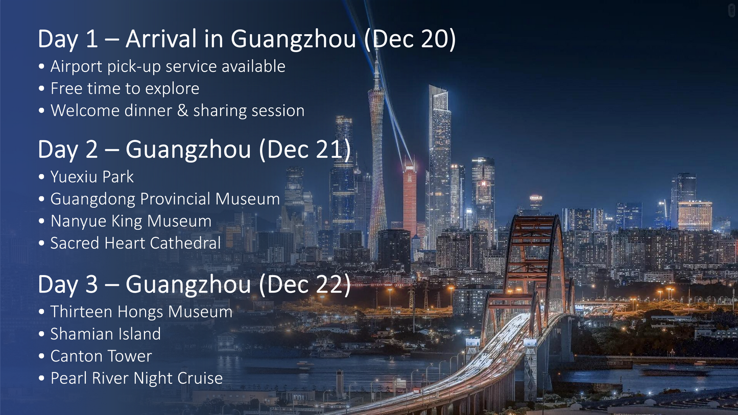 Warm South China Winter Journey: 10 Days of Culture & Innovation