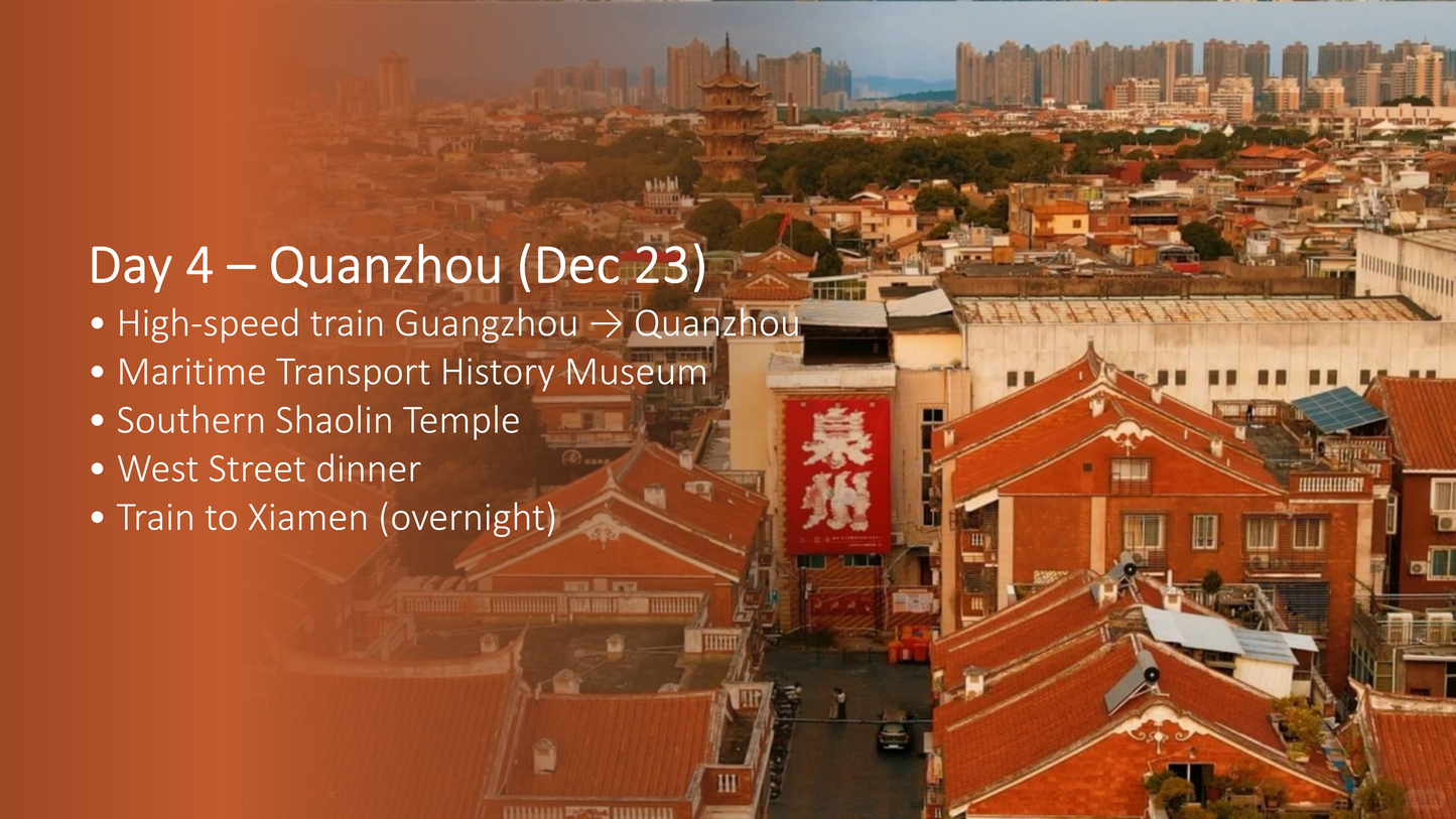 Warm South China Winter Journey: 10 Days of Culture & Innovation