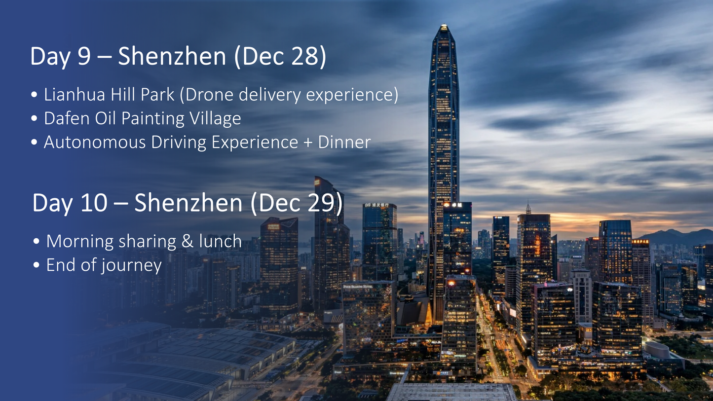 Warm South China Winter Journey: 10 Days of Culture & Innovation