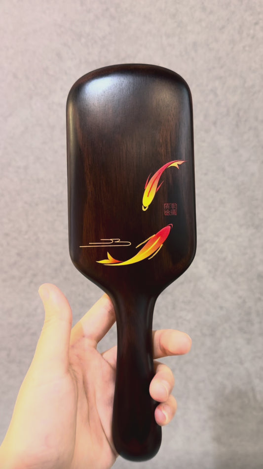 Dancing Koi of Fortune – Chinese traditional massage comb